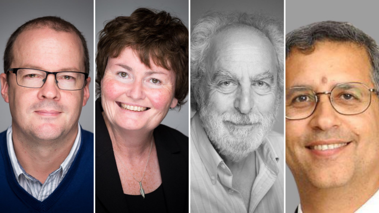 Profile pictures of Professor Gary Collins, Professor Cyrus Cooper, Professor Fiona Powrie and Professor Doug Altman